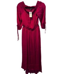INC SZ Small Womens Pink Hi-Low Off-The-Shoulder Versatile Dress $99.50 NWT